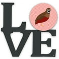 thumbnail image 1 of Caroline's Treasures BB7956WALV Chinese Painted or King Quail Pink Check Metal Wall Artwork LOVE, 12X12, multicolor, 1 of 2