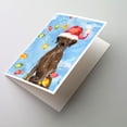 thumbnail image 1 of Christmas Lights Chocolate Labrador Retriever Greeting Cards and Envelopes Pack of 8, 1 of 2