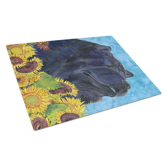 Caroline's Treasures Chow Chow Glass Cutting Board Large