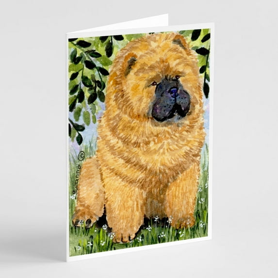 Chow Chow Greeting Cards and Envelopes Pack of 8