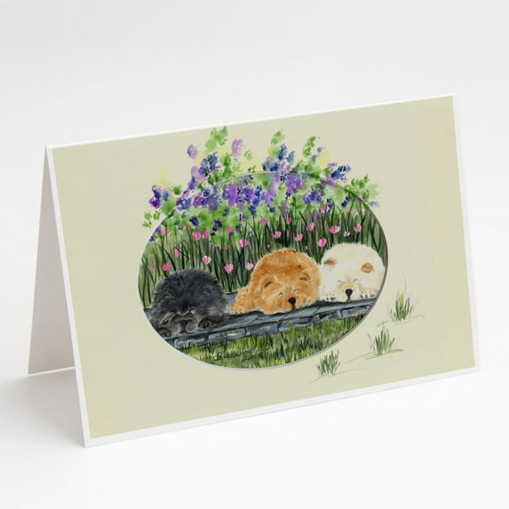Chow Chow Greeting Cards and Envelopes Pack of 8