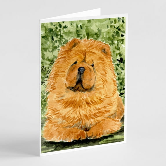 Chow Chow Greeting Cards and Envelopes Pack of 8