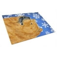 thumbnail image 1 of Caroline's Treasures Chow Chow Winter Snowflakes Holiday Glass Cutting Board Large, 1 of 2