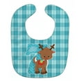 thumbnail image 1 of Caroline's Treasures Christmas Baby Bib, Reindeer Month 7, Blue, 1 of 3