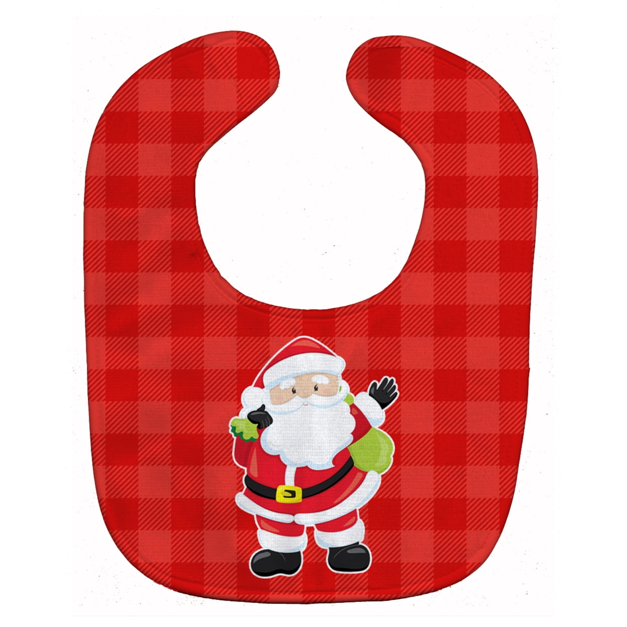 Caroline's Treasures Christmas Baby Bib, Santa Claus, Red