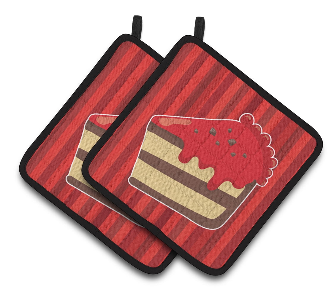 Caroline's Treasures Christmas Cake Pair of Pot Holders