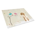 thumbnail image 1 of Caroline's Treasures Christmas Presents between Friends Brittany Spaniel Glass Cutting Board Large, 1 of 2