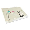 thumbnail image 1 of Caroline's Treasures Christmas Presents between Friends Bull Terrier Black White Glass Cutting Board Large, 1 of 2