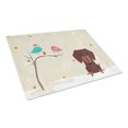 thumbnail image 1 of Caroline's Treasures Christmas Presents between Friends Dachshund Chocolate Glass Cutting Board Large, 1 of 2