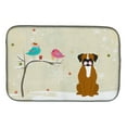 thumbnail image 1 of Caroline's Treasures Christmas Presents between Friends Flashy Fawn Boxer Dish Drying Mat, 1 of 4