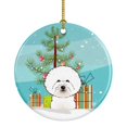 thumbnail image 1 of "Caroline's Treasures Christmas Tree and Bichon Frise Ceramic Ornament, Multicolor", 1 of 2