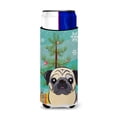 thumbnail image 1 of Caroline's Treasures BB1634MUK Christmas Tree and Fawn Pug Ultra Beverage Insulators for slim cans , Slim Can,, 1 of 3