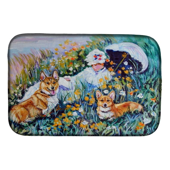 Caroline's Treasures Corgi Classics Dish Drying Mat