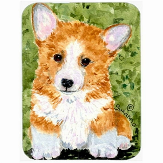 Caroline's Treasures Corgi Glass Cutting Board Large