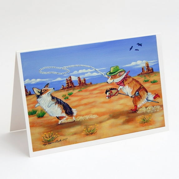 Corgi Greeting Cards and Envelopes Pack of 8