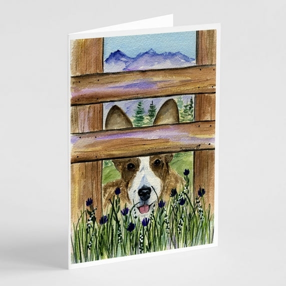 Corgi Greeting Cards and Envelopes Pack of 8