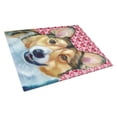 thumbnail image 1 of Caroline's Treasures Corgi Hearts Love and Valentine's Day Glass Cutting Board Large, 1 of 2