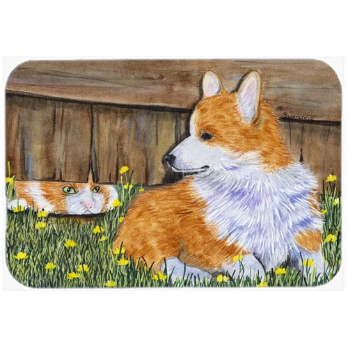 Caroline's Treasures Corgi Kitchen/Bath Mat