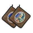 thumbnail image 1 of Caroline's Treasures Corgi at the Cottage Pair of Pot Holders, 1 of 3