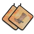 thumbnail image 1 of Caroline's Treasures Cowboy Boot Watercolor Pair of Pot Holders, 1 of 3