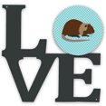 thumbnail image 1 of Caroline's Treasures BB8053WALV Coypu Nutria River Rat Blue Check Metal Wall Artwork LOVE, 12X12, multicolor, 1 of 2
