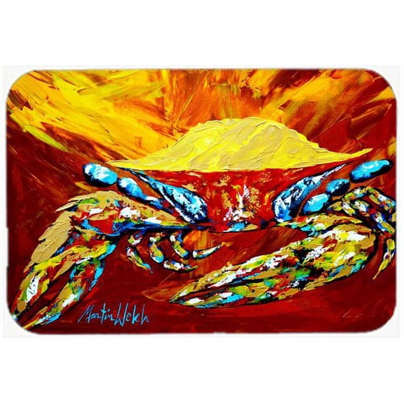 Caroline's Treasures Crab Buster Kitchen/Bath Mat