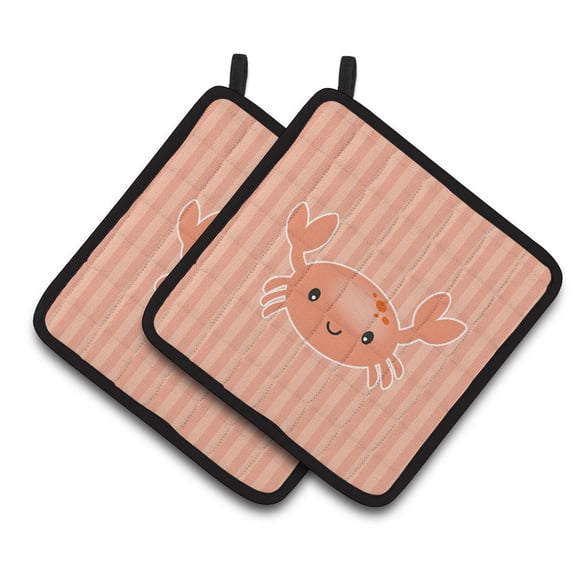 Caroline's Treasures Crab Pair of Pot Holders