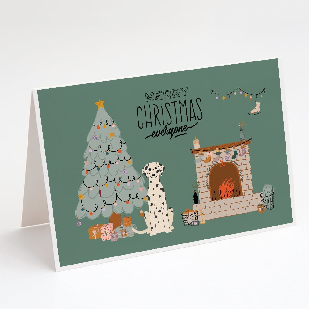 Dalmatian Christmas Everyone Greeting Cards and Envelopes Pack of 8
