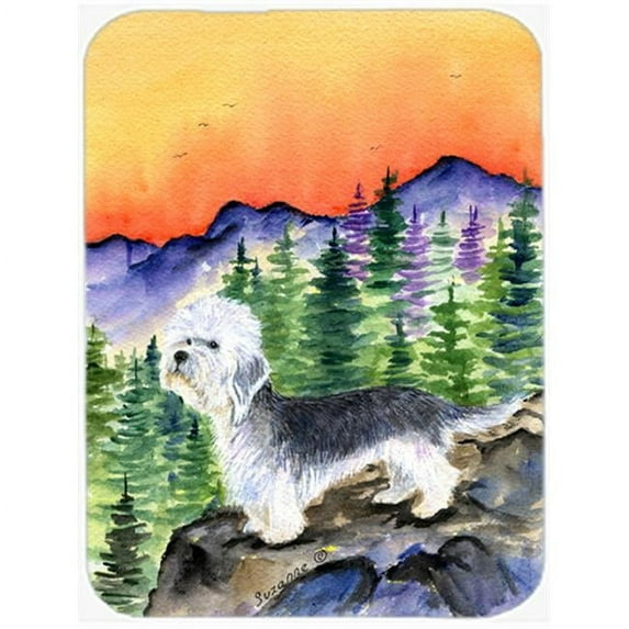 Caroline's Treasures Dandie Dinmont Terrier Glass Cutting Board Large