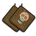 thumbnail image 1 of Caroline's Treasures Day of the Dead Pair of Pot Holders, 1 of 3