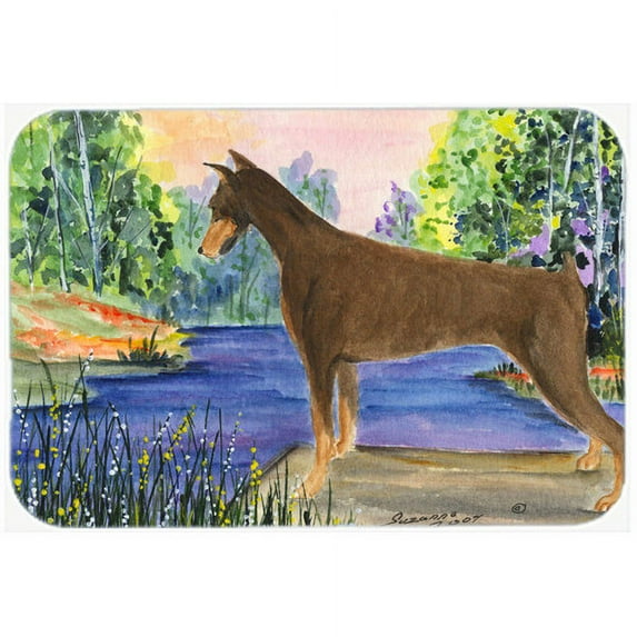 Caroline's Treasures Doberman Kitchen/Bath Mat