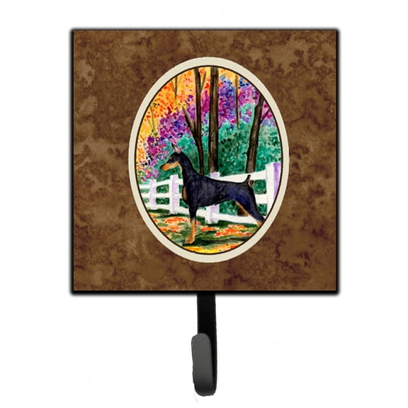 Carolines Treasures SS8428SH4 Doberman Leash Holder or Key Hook, Small, Multicolor
