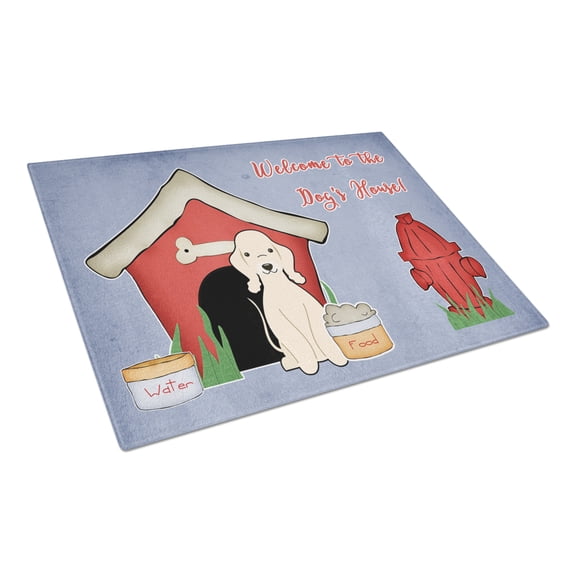 Caroline's Treasures Dog House Collection Bedlington Terrier Sandy Glass Cutting Board Large