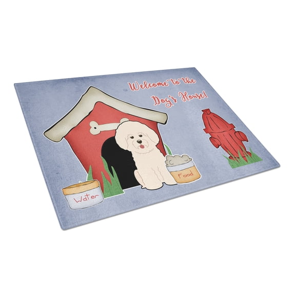 Caroline's Treasures Dog House Collection Bichon Frise Glass Cutting Board Large