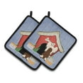 thumbnail image 1 of Caroline's Treasures Dog House Collection Chinese Crested Cream Pair of Pot Holders, 1 of 3