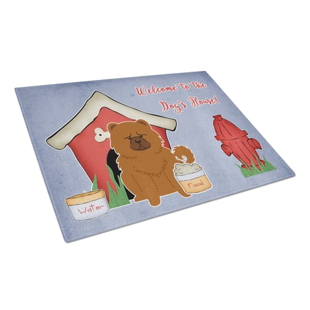 Caroline's Treasures Dog House Collection Chow Chow Red Glass Cutting Board Large