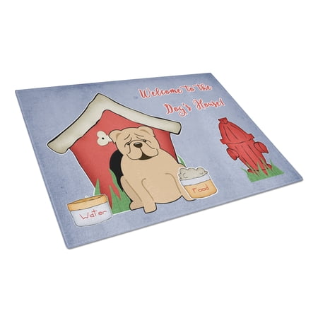 Caroline's Treasures Dog House Collection English Bulldog Fawn Glass Cutting Board Large