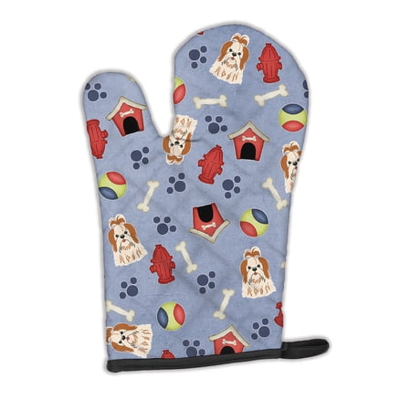 Caroline's Treasures Dog House Collection Shih Tzu Red White Oven Mitt