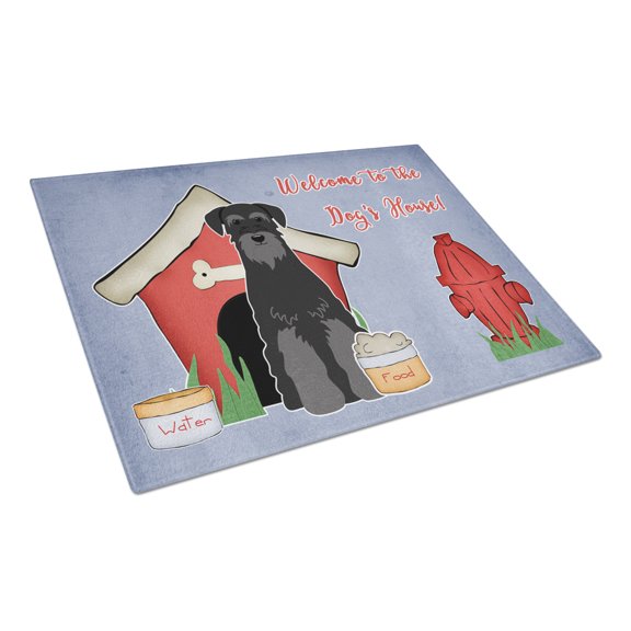 Caroline's Treasures Dog House Collection Standard Schnauzer Black Glass Cutting Board Large