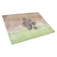 thumbnail image 1 of Caroline's Treasures Dog Paw Watercolor Glass Cutting Board Large, 1 of 2