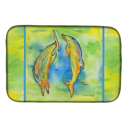 Caroline's Treasures Dolphin Dish Drying Mat