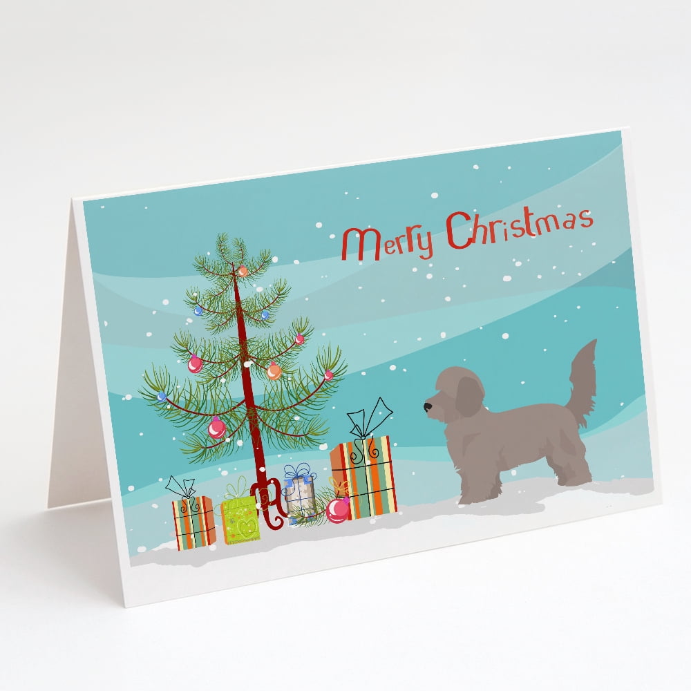 Caroline's Treasures Doxiepoo Christmas Greeting Cards with Envelopes, 5" x 7" (8 Count)