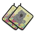 thumbnail image 1 of Caroline's Treasures Easter Eggs Chow Chow Blue Pair of Pot Holders, 1 of 3