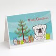 thumbnail image 1 of Christmas Tree and White English Bulldog Greeting Cards and Envelopes Pack of 8, 1 of 2