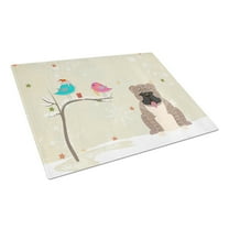 Caroline's Treasures English Bulldog Grey Brindle Glass Cutting Board Large