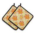 thumbnail image 1 of Caroline's Treasures Fall Leaves Scattered Pair of Pot Holders, 1 of 3