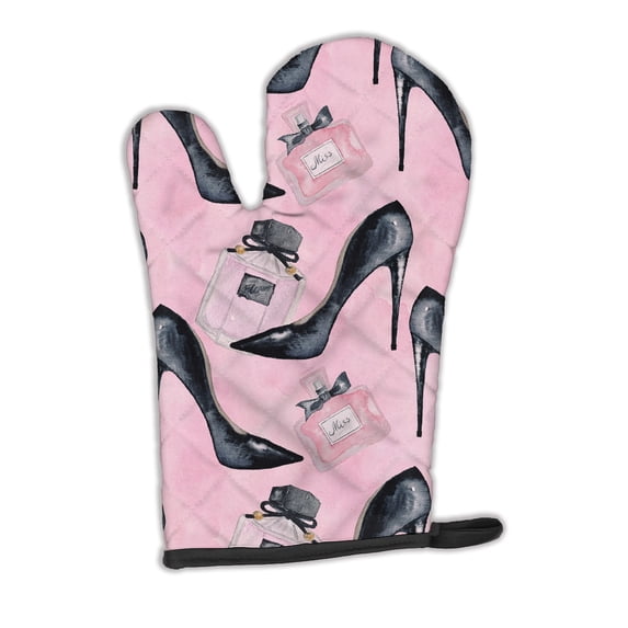 Caroline's Treasures Fashion Diva Shoes and Perfume Oven Mitt