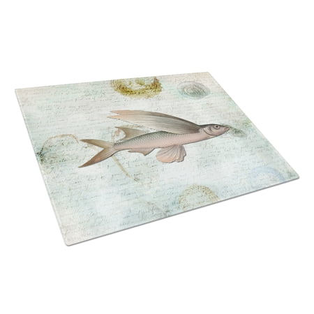 Caroline's Treasures Fish Glass Cutting Board Large