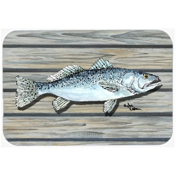 Caroline's Treasures Fish Speckled Trout Kitchen/Bath Mat