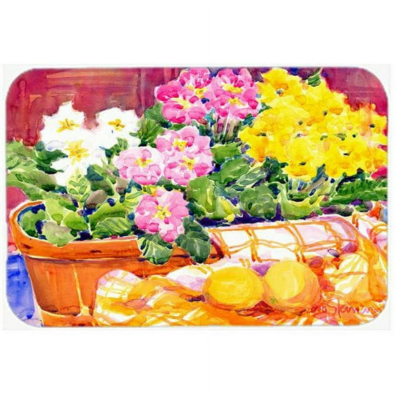Caroline's Treasures Flower Primroses Kitchen/Bath Mat